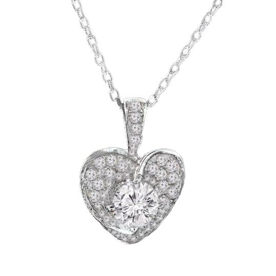 Sterling Silver Love Heart Necklaces Image 2