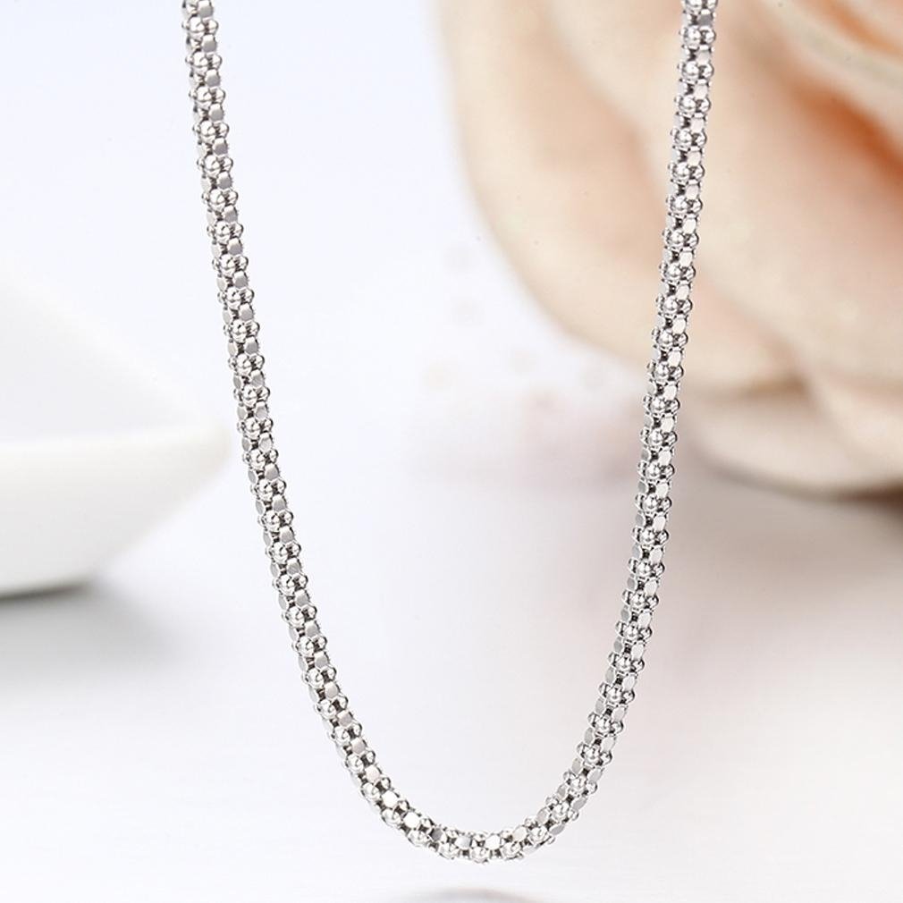 Sterling Silver Italian Popcorn Chain Necklace Image 1