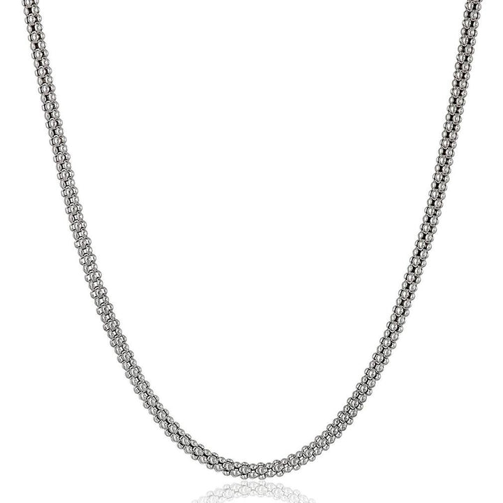 Sterling Silver Italian Popcorn Chain Necklace Image 2