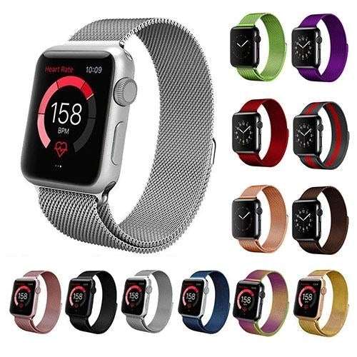 Stainless Steel Milanese Loop Band Replacement for Apple Watches Image 1