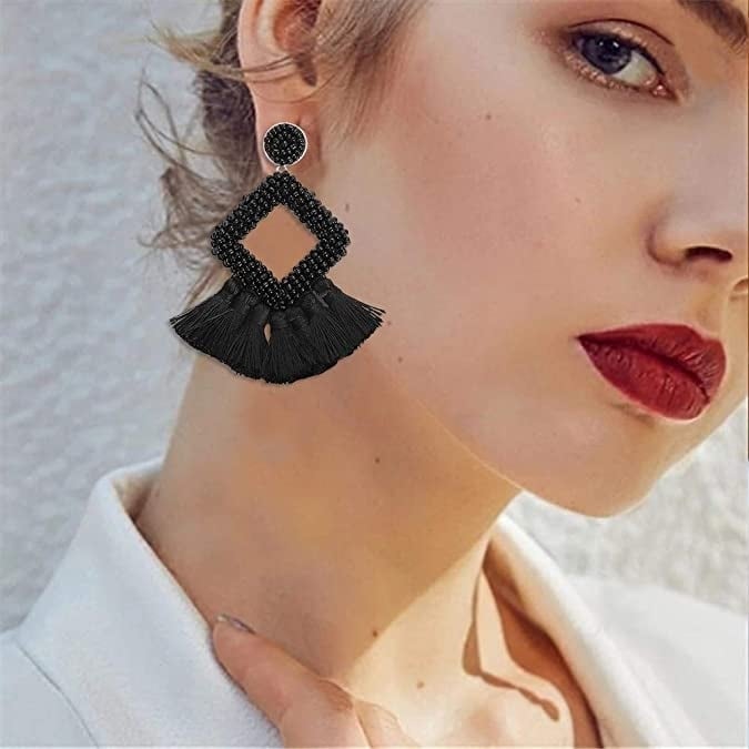 Statement Boho Drop Earrings Image 8