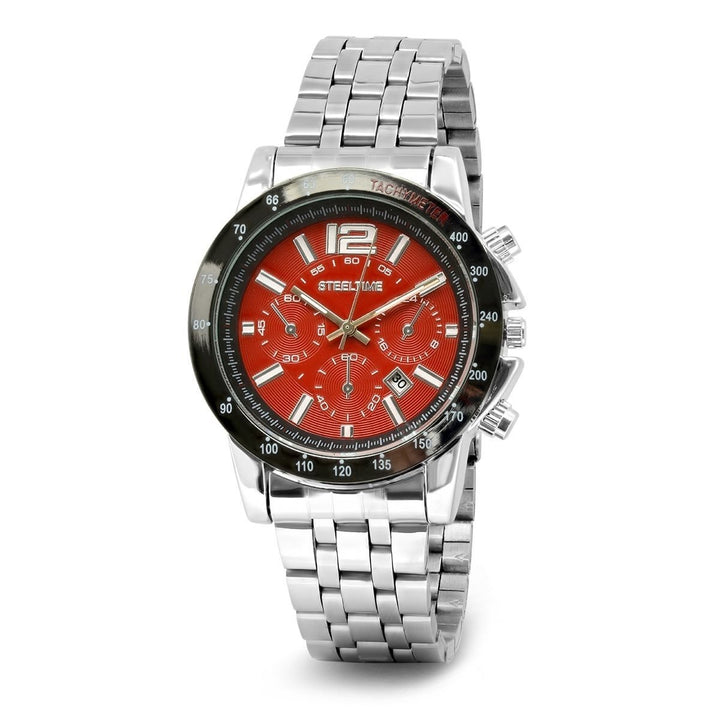 SteelTime Mens Stainless Steel Watches Image 4