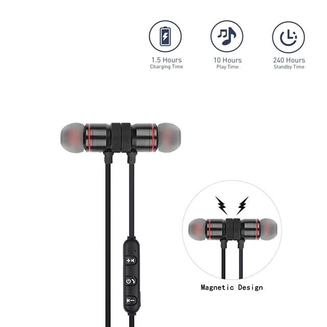 Sports Neckband Magnetic Wireless Bluetooth Earphones Image 4