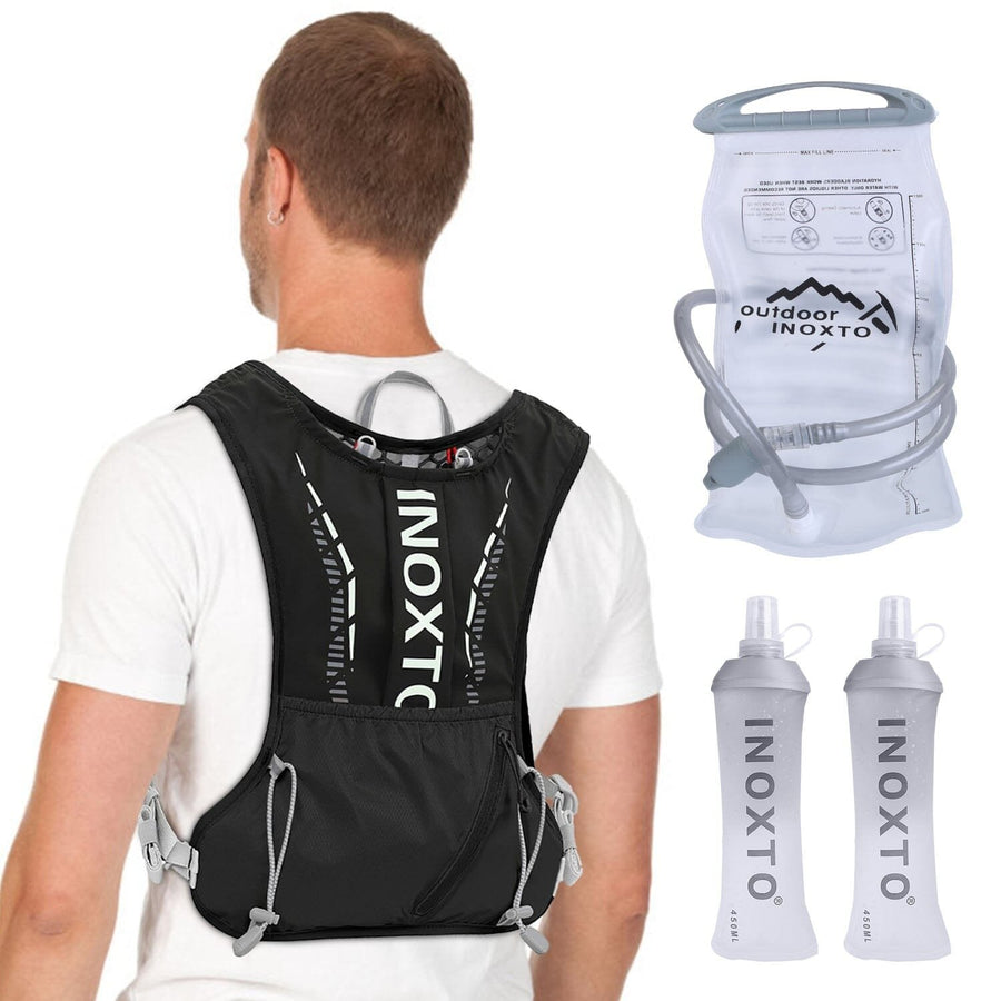 Sport Hydration Vest Running Backpack with 15oz 50oz Water Bladder Image 1