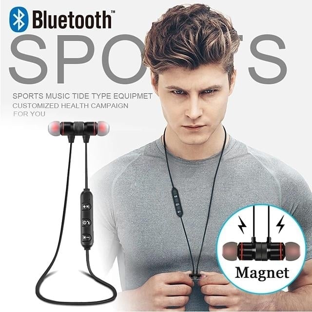 Sports Neckband Magnetic Wireless Bluetooth Earphones Image 6