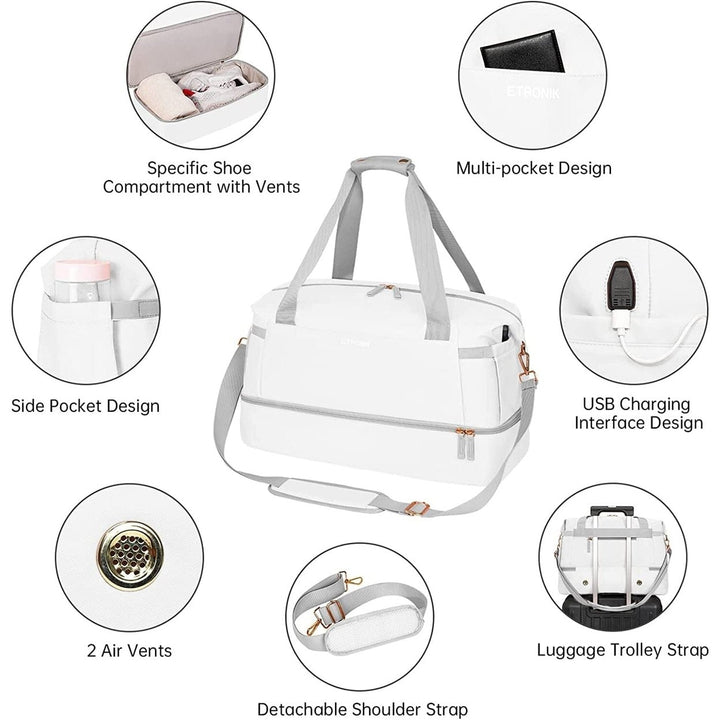 Sports Travel Duffel Bag with USB Charging Port Image 12