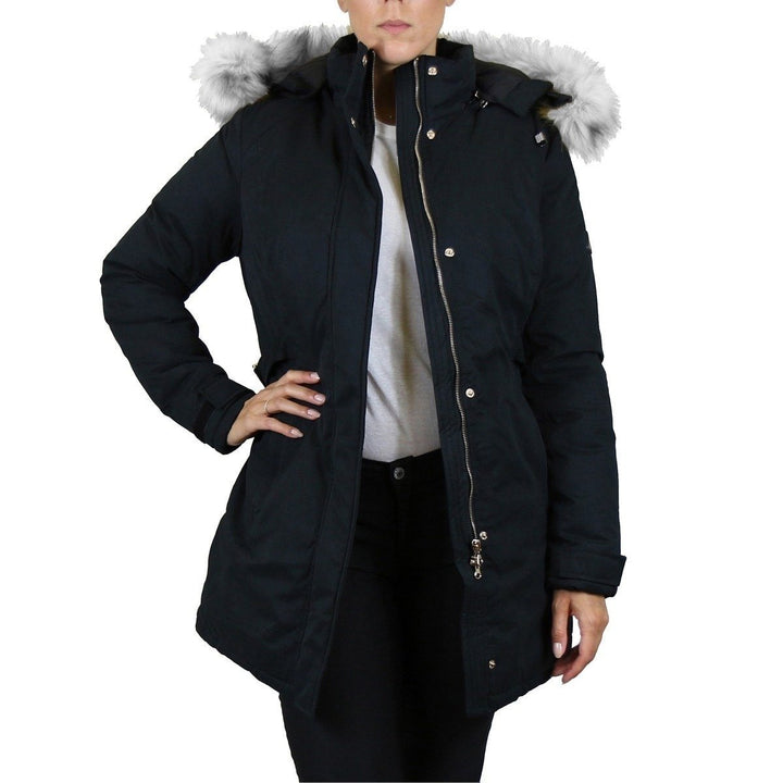 Spire By Galaxy Heavyweight Womens Parka with Hood Image 2