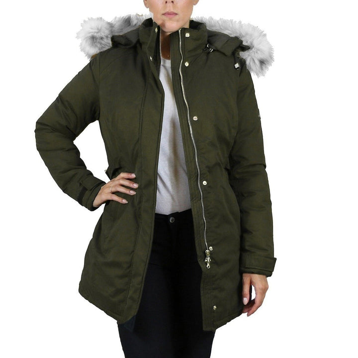 Spire By Galaxy Heavyweight Womens Parka with Hood Image 3