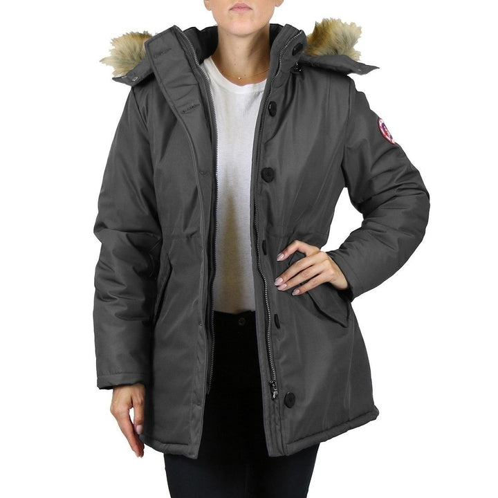 Spire By Galaxy Heavyweight Womens Parka with Hood Image 4