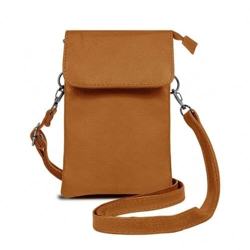 Super Soft Genuine Leather Crossbody Wallet - 5 Colors Image 1