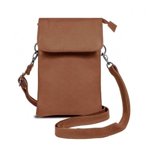 Super Soft Genuine Leather Crossbody Wallet - 5 Colors Image 1