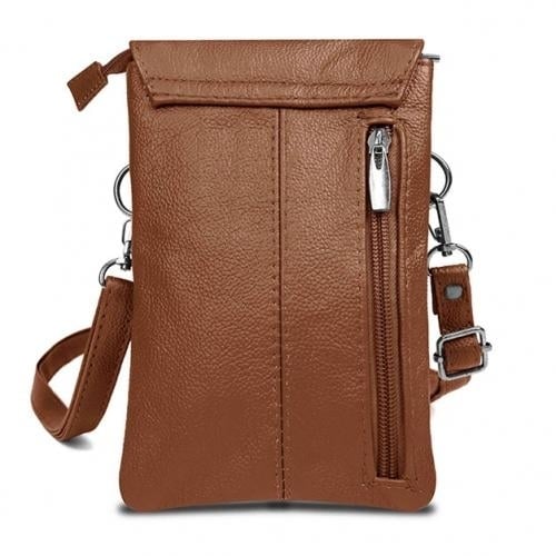 Super Soft Genuine Leather Crossbody Wallet Image 12