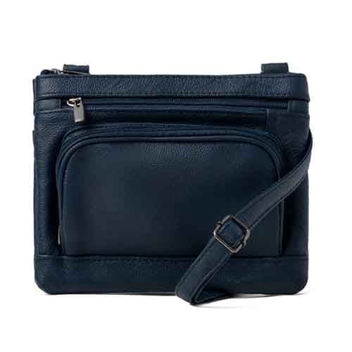 Super Soft Leather Wide Crossbody Bag Image 4