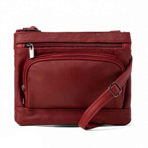 Super Soft Leather Wide Crossbody Bag Image 4