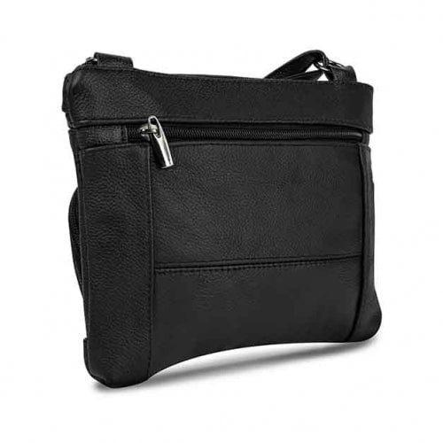 Super Soft Leather Wide Crossbody Bag Image 10