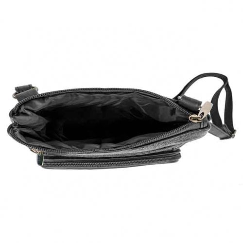 Super Soft Leather Wide Crossbody Bag Image 11