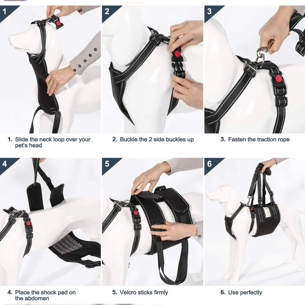 Support Harness Set Adjustable Chest Sling Strap for Elderly Disable Dog Image 2