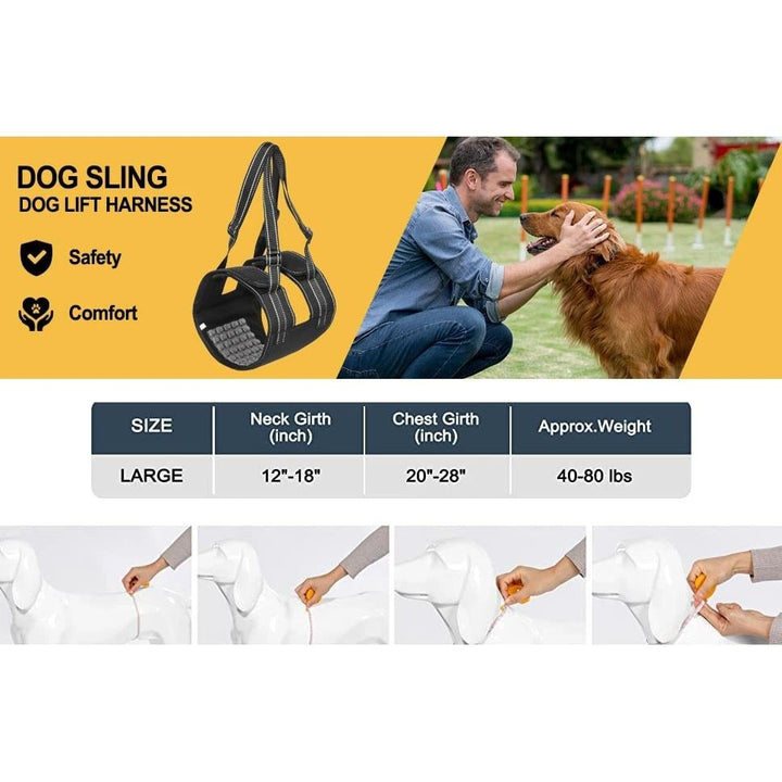 Support Harness Set Adjustable Chest Sling Strap for Elderly Disable Dog Image 4