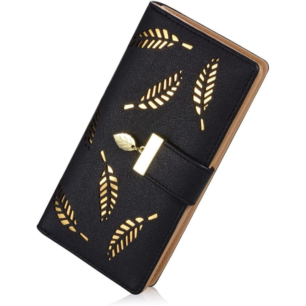 Sweet Cute Womens Long Leaf Bifold Wallet Image 2