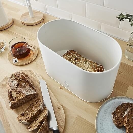 Swan Nordic Bread Bin and Cutting Board Image 4