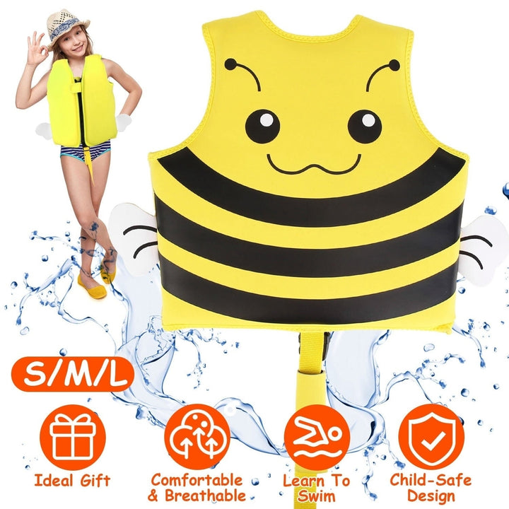 Swim Vest for Kids Float Jacket with Adjustable Crotch Strap Image 4