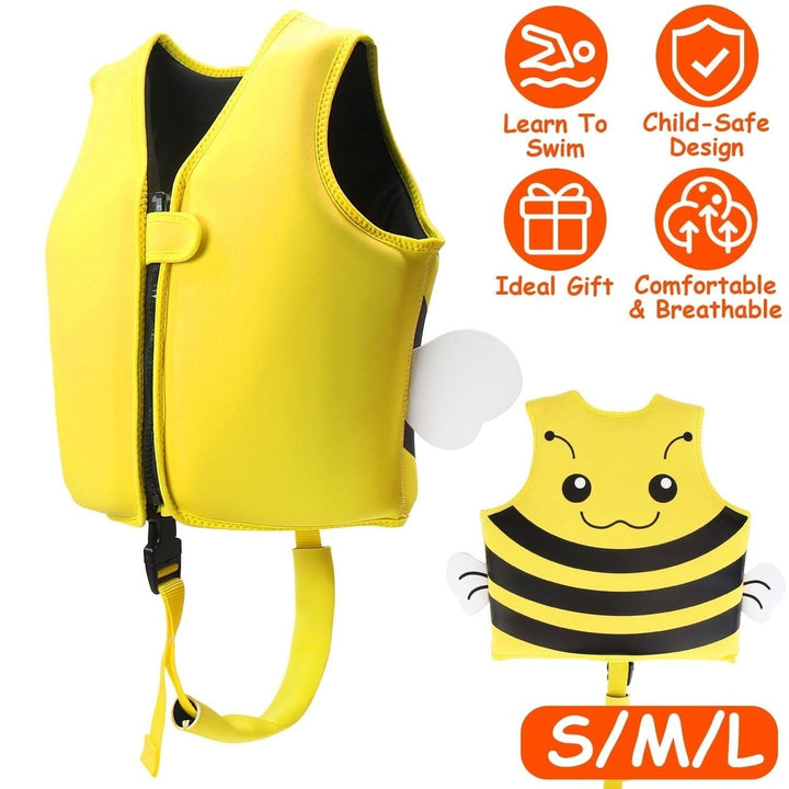 Swim Vest for Kids Float Jacket with Adjustable Crotch Strap Image 7