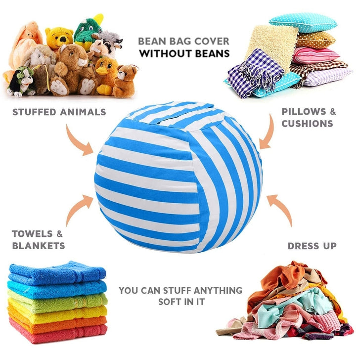 Stuffed Animal Storage Bean Bag Chair Cover Image 4