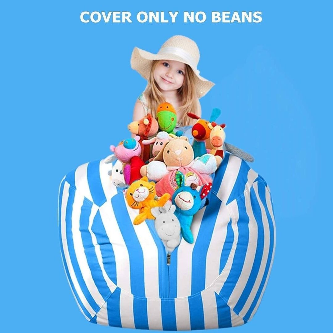 Stuffed Animal Storage Bean Bag Chair Cover Image 4