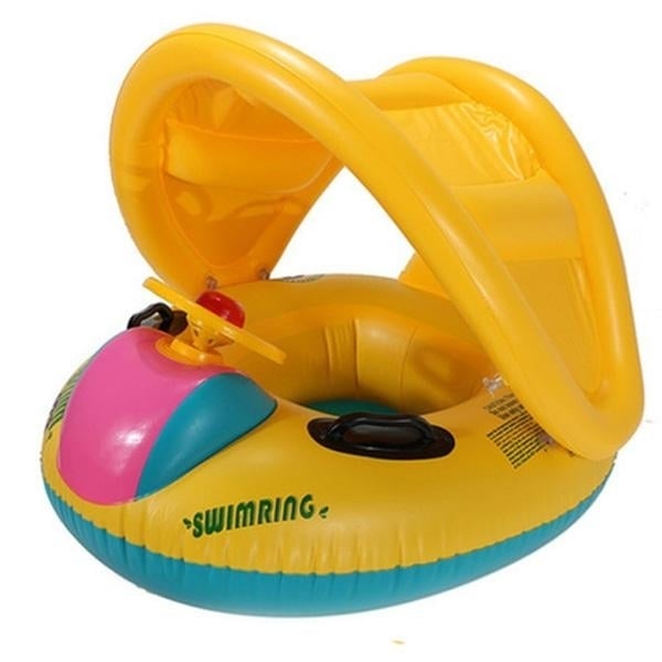 Summer Steering Wheel Sunshade Swim Ring Car Inflatable Baby Float Seat Boat Image 1