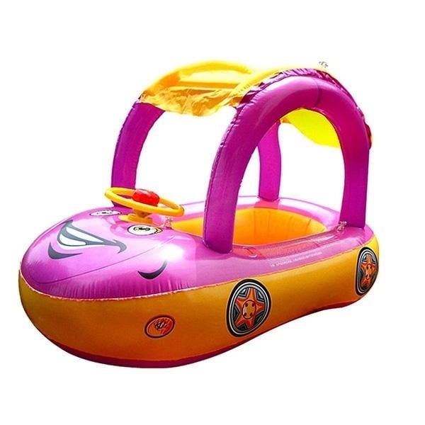 Summer Steering Wheel Sunshade Swim Ring Car Inflatable Baby Float Seat Boat Image 3