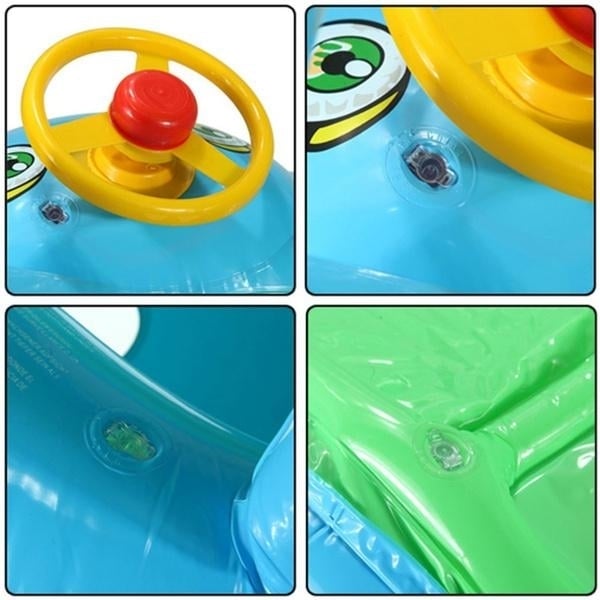 Summer Steering Wheel Sunshade Swim Ring Car Inflatable Baby Float Seat Boat Image 6