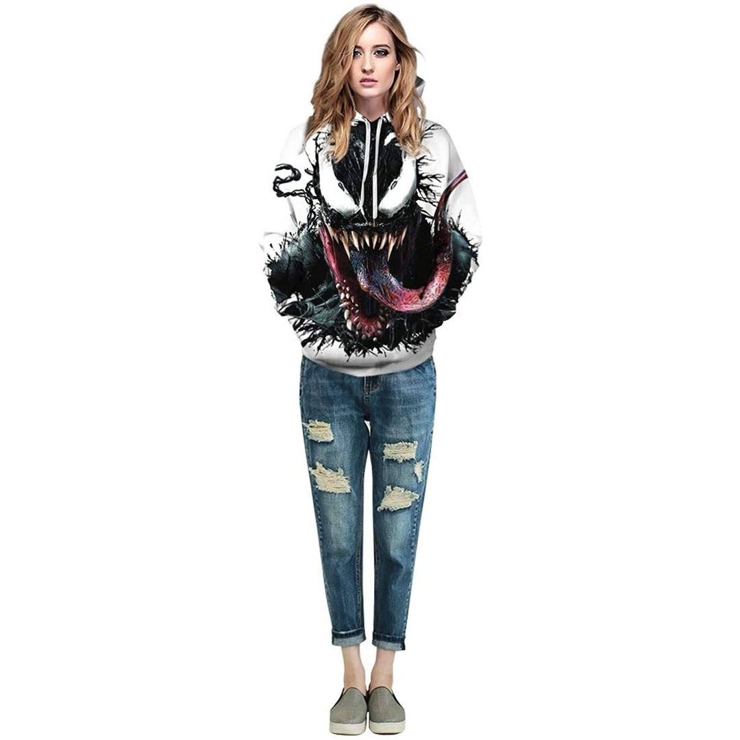 Unisex 3D Pattern Venom Printed Hoodies Image 3