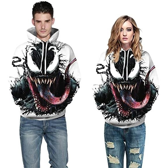 Unisex 3D Pattern Venom Printed Hoodies Image 4