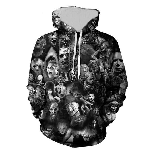 Unisex Characters Skull 3D Printed Hoodies Image 1