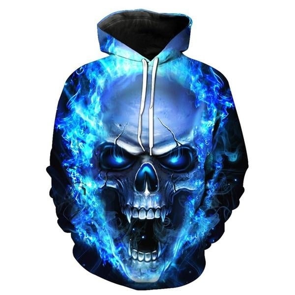 Unisex Characters Skull 3D Printed Hoodies Image 3