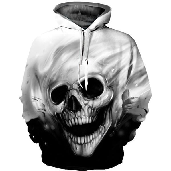 Unisex Characters Skull 3D Printed Hoodies Image 4