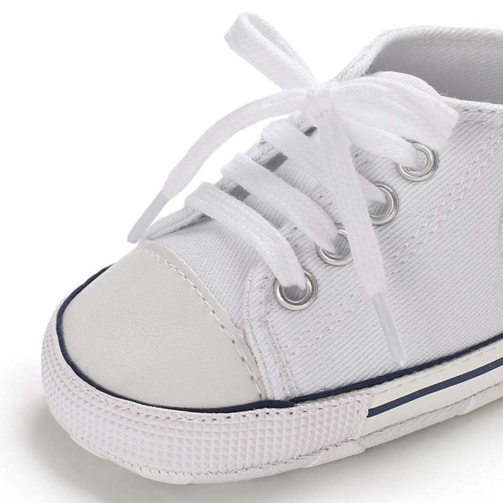 Unisex High Top Sneaker Soft Anti-Slip Sole Newborn Infant Denim Shoes Image 12