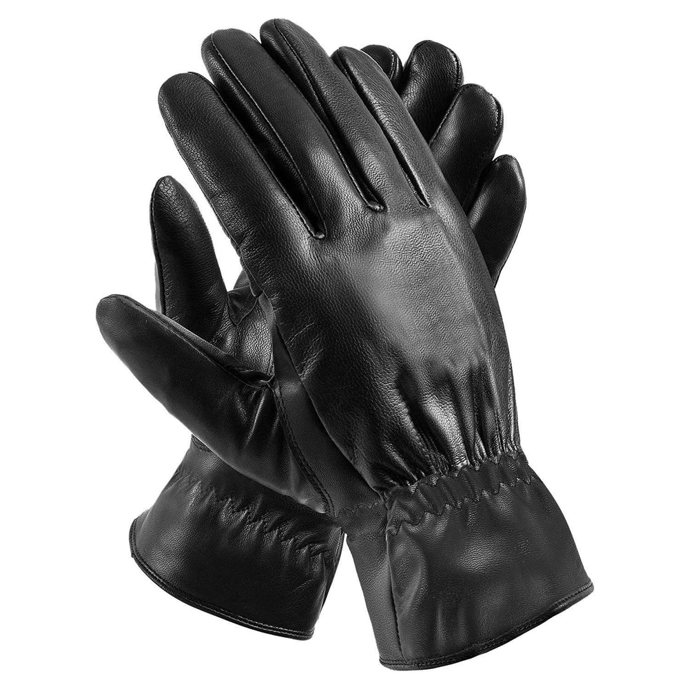 Unisex Leather Winter Warm Gloves Image 2