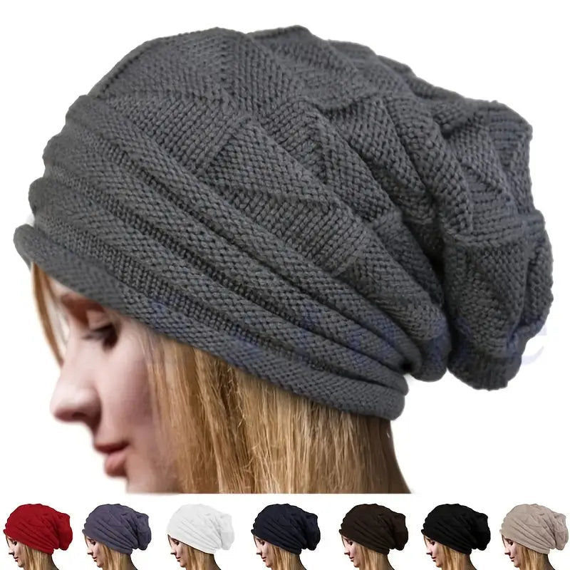 Unisex Oversized Knitted Baggy Beanie Image 1