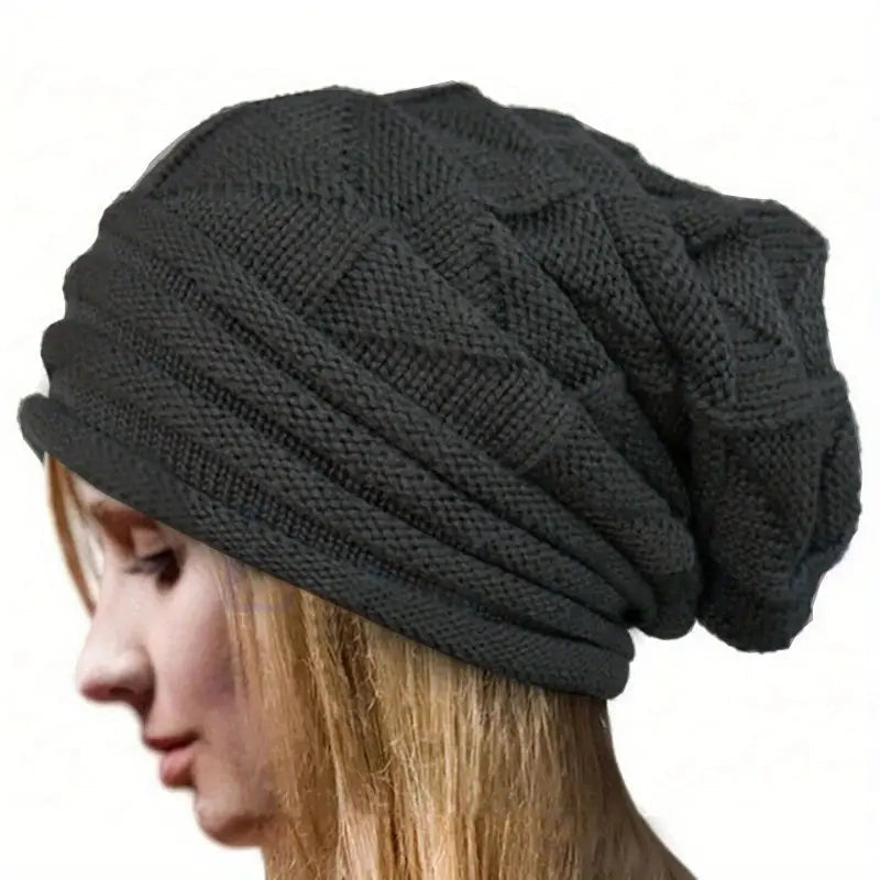 Unisex Oversized Knitted Baggy Beanie Image 7