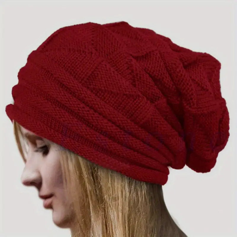 Unisex Oversized Knitted Baggy Beanie Image 9