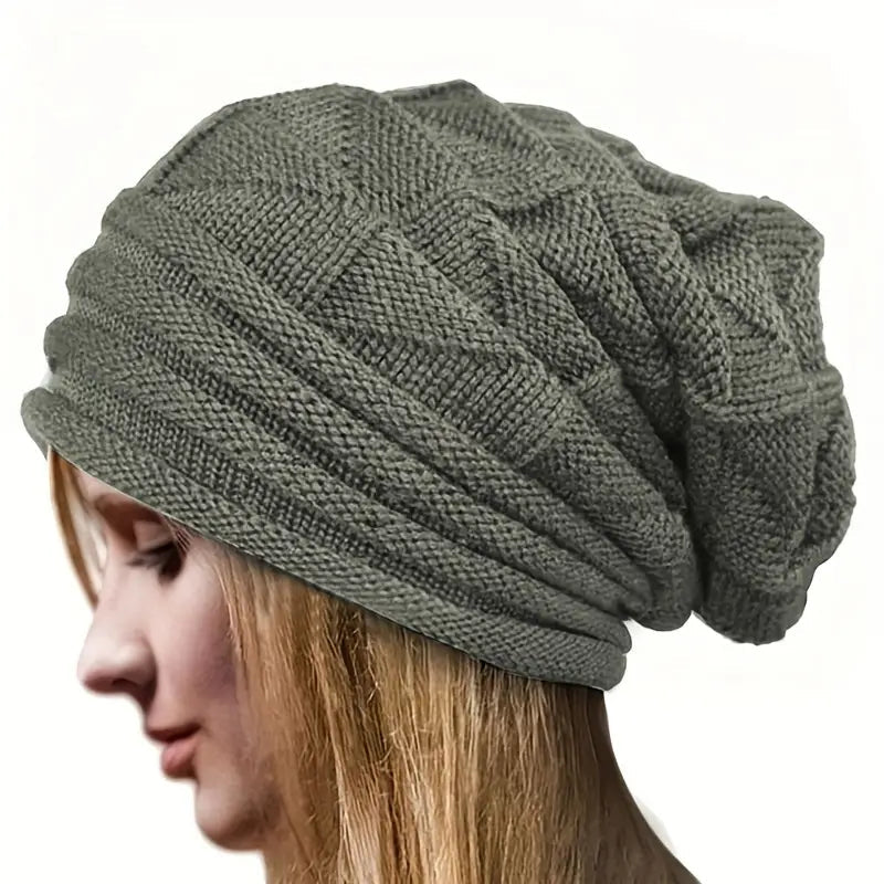 Unisex Oversized Knitted Baggy Beanie Image 10