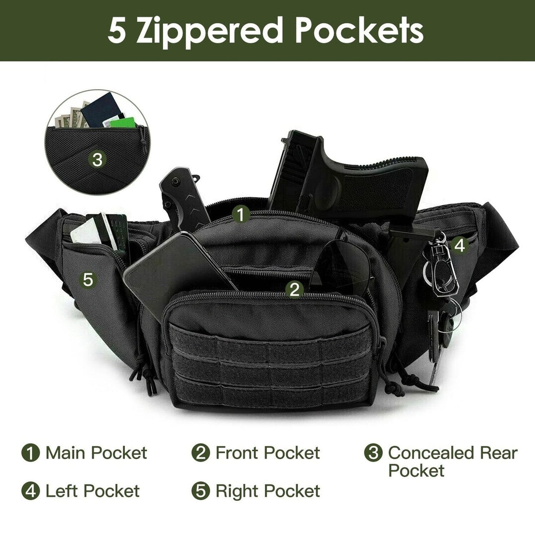 Tactical Fanny Pack Concealed Carry Bag for Men Image 11