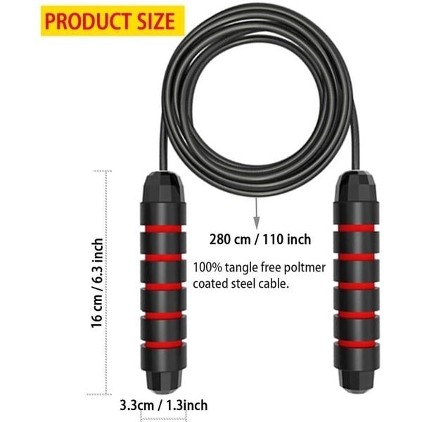 Tangle-Free Skipping Rope with Ball Bearings Image 11