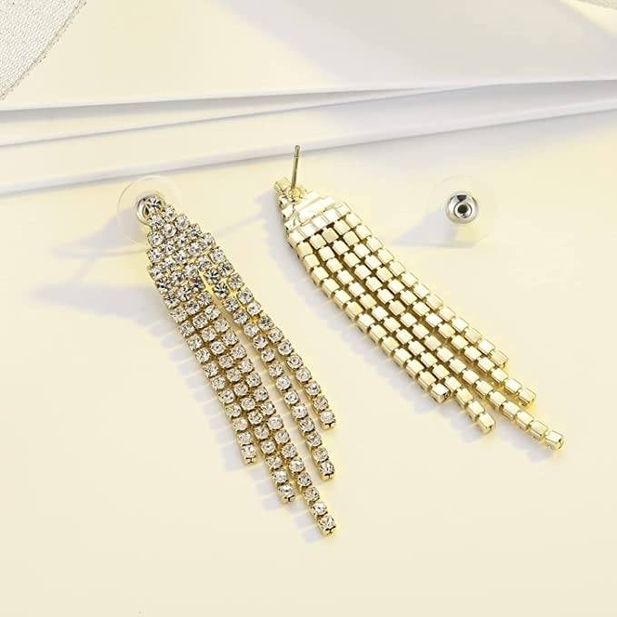 Tassel Linear Drop Earrings Image 3