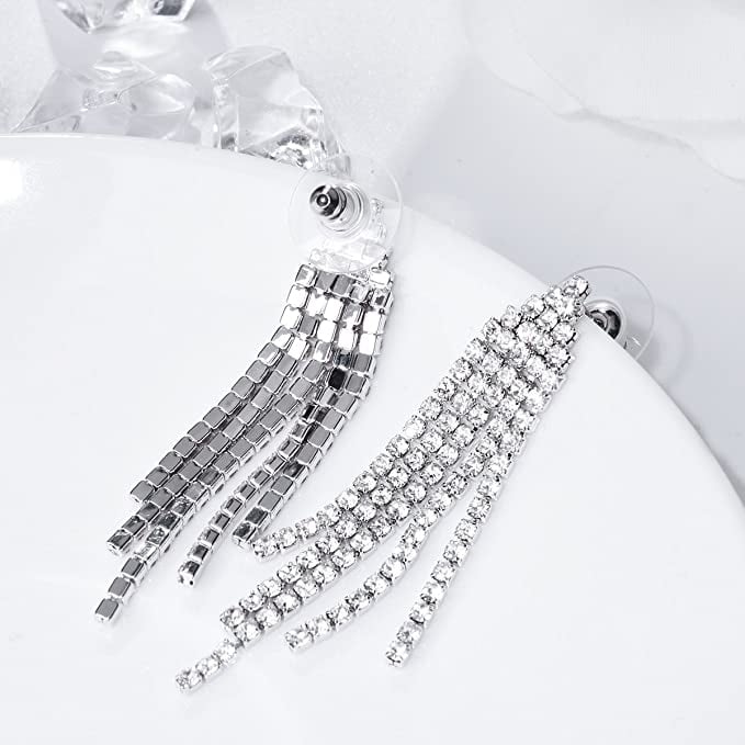 Tassel Linear Drop Earrings Image 7