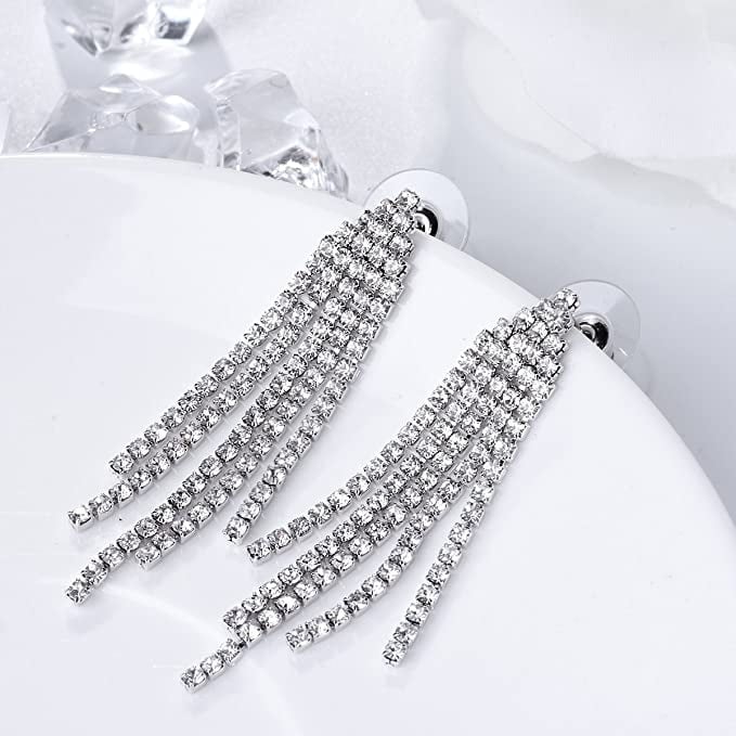 Tassel Linear Drop Earrings Image 8