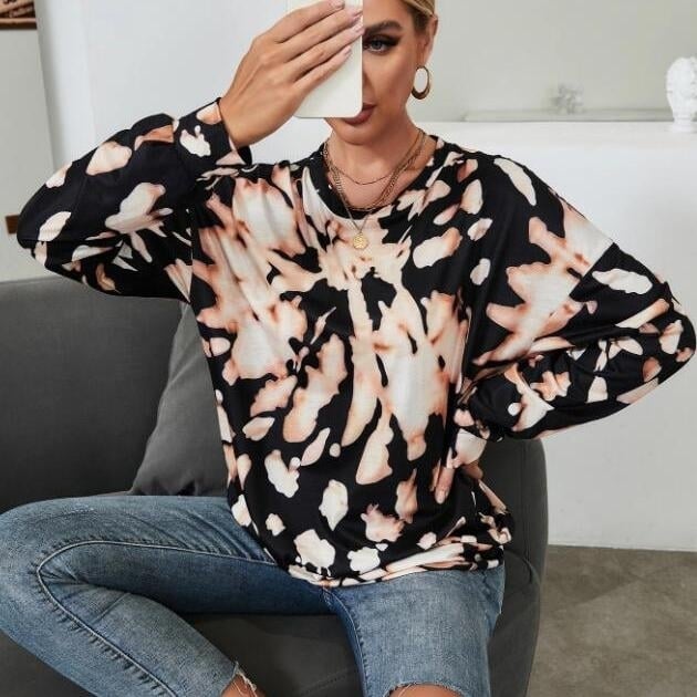 Tie Dye Drop Shoulder Sweatshirt Image 4