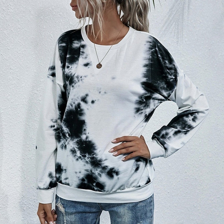 Tie Dye Round Neck Sweatshirt Image 2