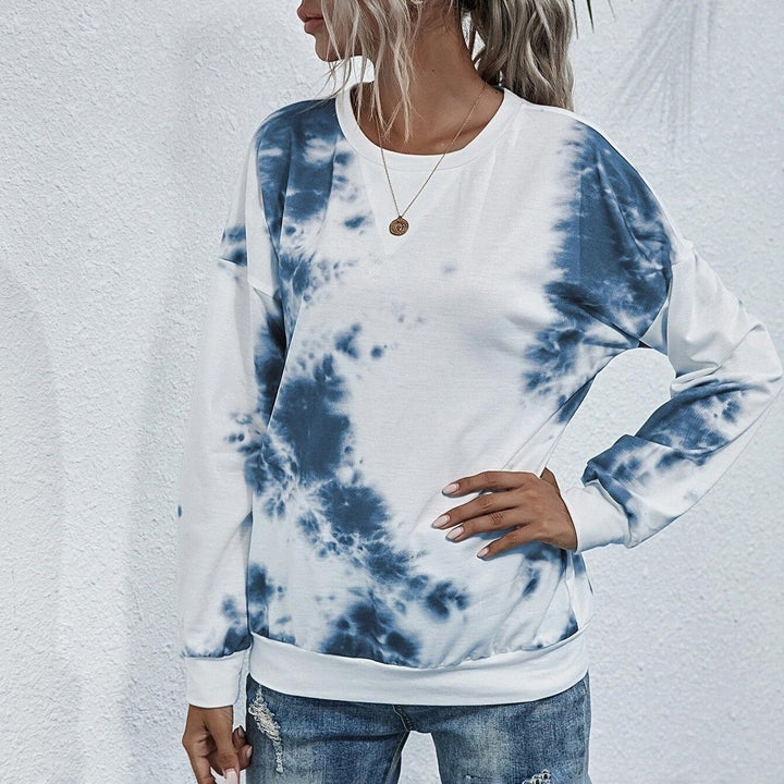 Tie Dye Round Neck Sweatshirt Image 4